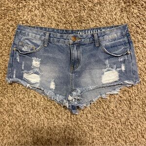 Nineteen ‘91 The Frayed Mid Rise Women's Distressed Blue Jean Shorts
